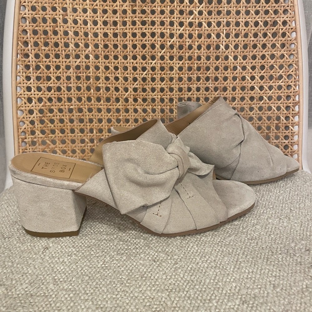 The Shoe Box Suede Bow Block Heels Loeffler Randall Steve Madden